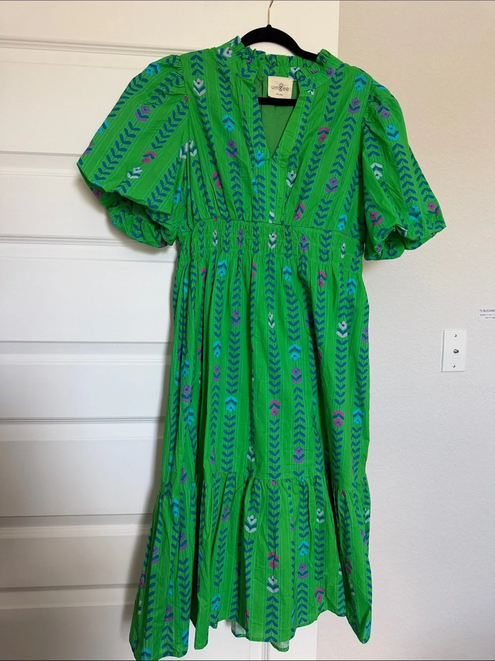 Umgee Green Floral-Print Midi Dress - Picture 1 of 1